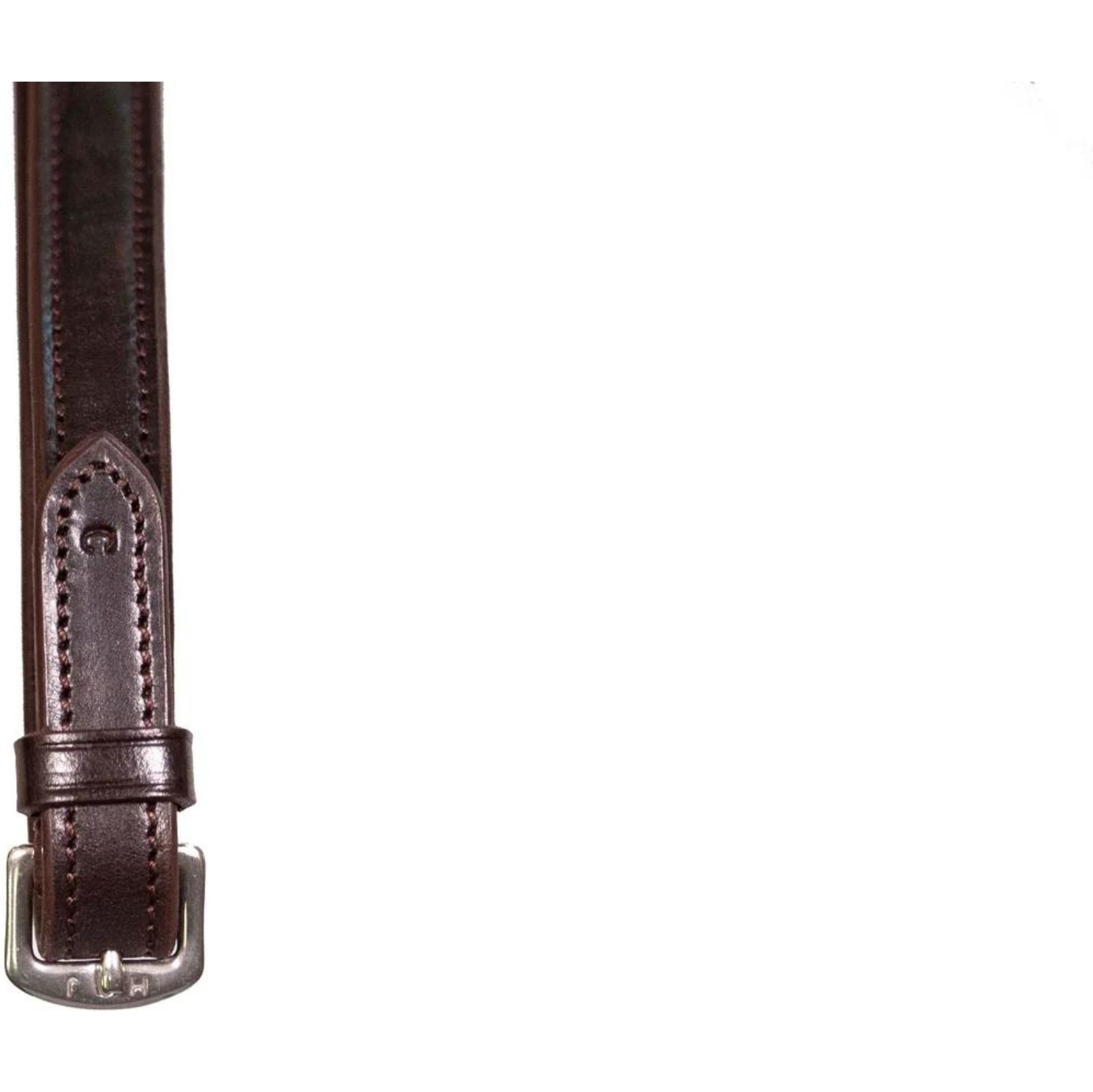 Henry James Bio Grip Hybrid Rubber Reins with Leather Stoppers RR3 - BROWN